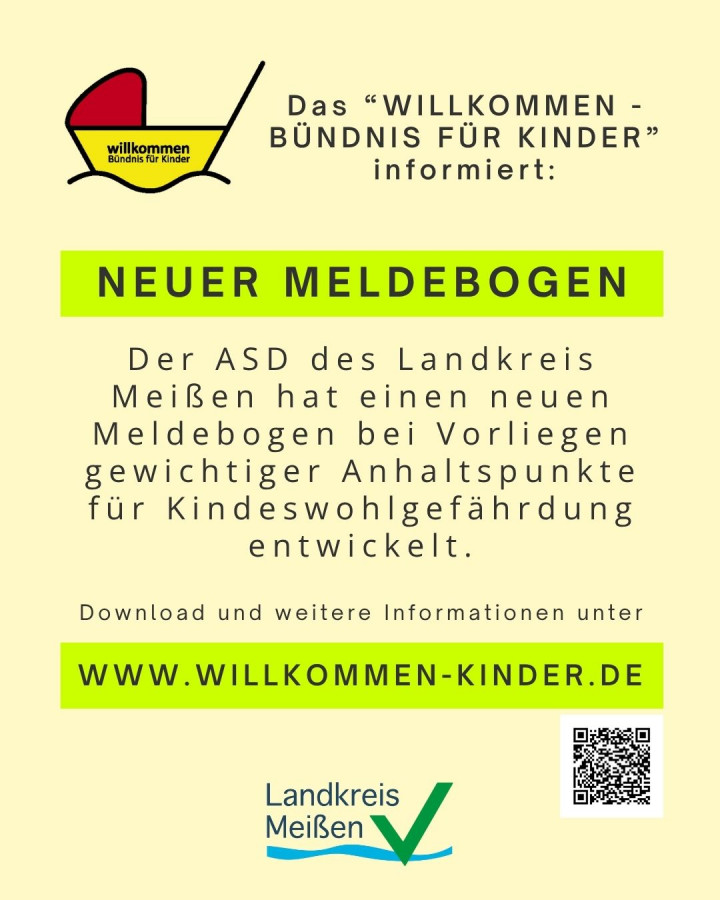 Kindeswohlgefährdung - neuer Meldebogen